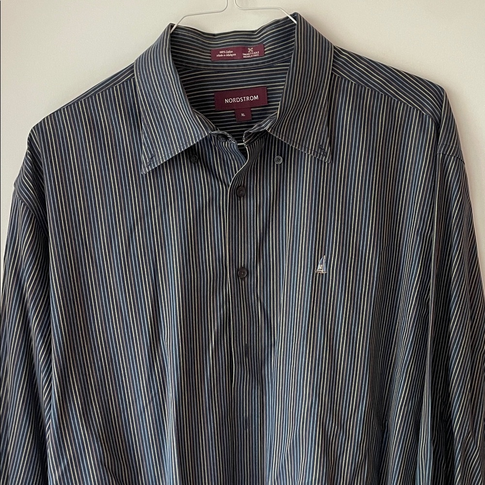Nordstrom Men's Navy Pinstripe Shirt